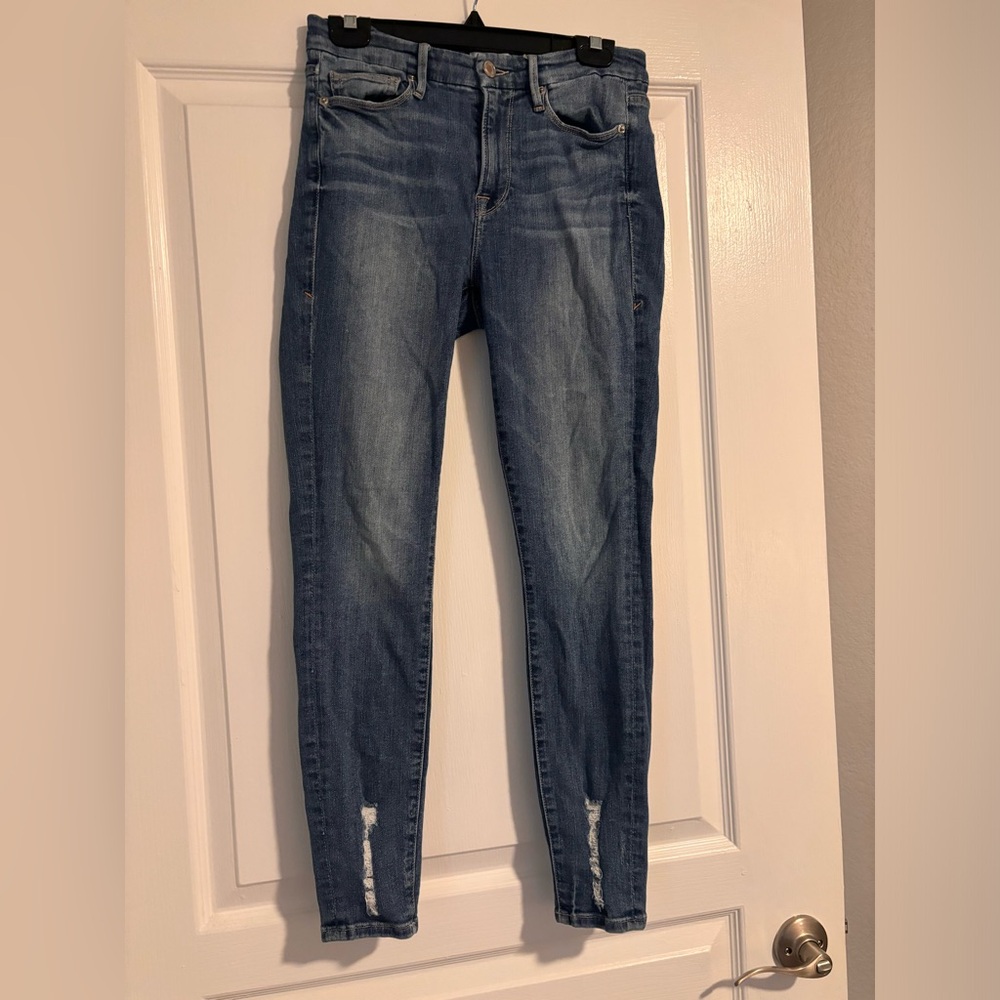 COPY - Good American Good Legs Skinny Jeans with ankle distressing - women’s 30…